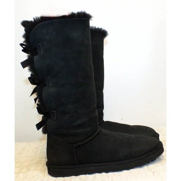 UGG Bailey Bow II 2 Winter Woman Size 9 Lace Up Slip on Knee High Tall 1007308 - Picture 7 of 13